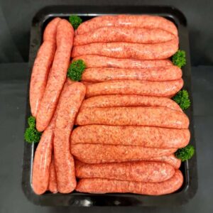 Beef and Bacon Sausages